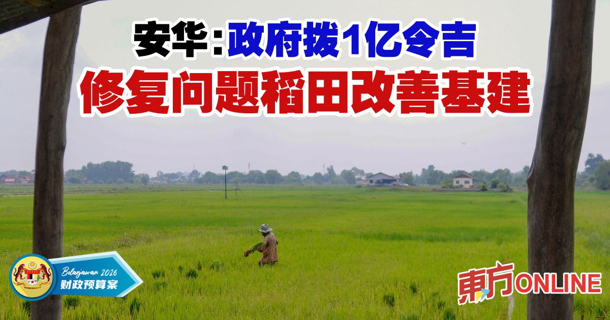 【2026预算案】安华：政府拨1亿令吉修复问题稻田改善基建