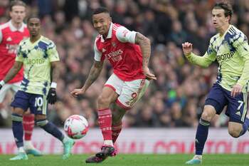 Jesus at the double as Arsenal steam on towards title